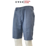 Quần Short Nam Owen ST231818 sóc âu màu xanh sáng dáng slim fit chất liệu polyester