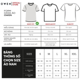 Áo Thun Nam Tay Ngắn Không Cổ Owen TSN231428 màu đen dáng body fit vải cotton modal