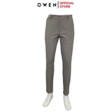 Quần Tây Nam Owen QG242424 màu nâu xám dáng S-Form chất liệu poly