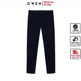 Quần Tây Nam Owen QG242423 màu xanh tím than dáng S-Form chất liệu poly
