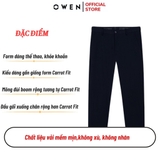 Quần Tây Nam Owen QG242423 màu xanh tím than dáng S-Form chất liệu poly