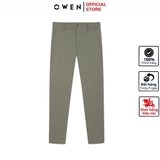 Quần Tây Nam Owen QG242424 màu nâu xám dáng S-Form chất liệu poly
