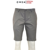 Quần Short Nam Owen SW231917 Sóc Âu màu xám xước dáng Slim fit chất liệu polyester