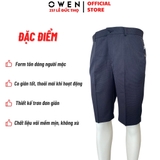 Quần Short Nam Owen SV242429 sóc âu màu xanh tím than dáng trendy chất liệu nano