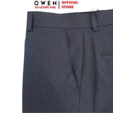 Quần Short Nam Owen SV242429 sóc âu màu xanh tím than dáng trendy chất liệu nano