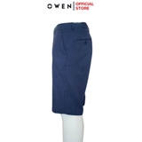 Quần Short Nam Owen SV242430 sóc âu màu xanh đậm dáng trendy chất liệu nano