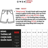 Quần Short Nam Owen SV242436 sóc âu mầu nâu dáng trendy chất liệu nano