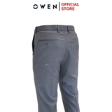Quần Tây Nam Owen QRT242409 màu xám đậm dáng suông Regular fit cạp tăng đơ chất liệu TR spandex