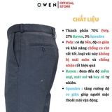 Quần Tây Nam Owen QRT242409 màu xám đậm dáng suông Regular fit cạp tăng đơ chất liệu TR spandex
