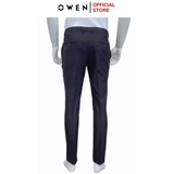 Quần Tây Nam Owen QST242845R màu xanh tím than dáng ôm slim fit cạp tăng đơ chất liệu nano