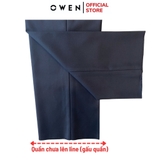 Quần Tây Nam Owen QST242845R màu xanh tím than dáng ôm slim fit cạp tăng đơ chất liệu nano