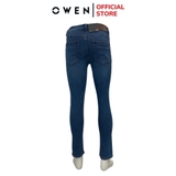 Quần Jean Nam Owen Quần Bò Nam QJS241436 màu xanh đậm dáng ôm slim fit chất liệu denim cotton spandex