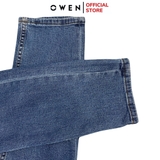 Quần Jean Nam Owen Quần Bò Nam QJS241436 màu xanh đậm dáng ôm slim fit chất liệu denim cotton spandex