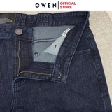 Quần Jean Nam Owen Quần Bò Nam QJR241260 màu xanh than đậm dáng suông regular fit chất liệu denim cotton spandex