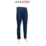 Quần Jean Nam Owen Quần Bò Nam QJR241260 màu xanh than đậm dáng suông regular fit chất liệu denim cotton spandex