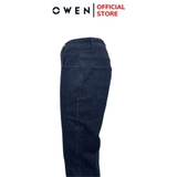 Quần Jean Nam Owen Quần Bò Nam QJR241260 màu xanh than đậm dáng suông regular fit chất liệu denim cotton spandex