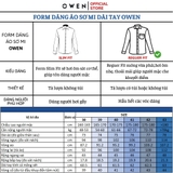 Áo Sơ Mi Nam Tay Dài Owen AR240540DT màu be tím kẻ caro dáng suông regular fit tà lượn có túi chất liệu bambo poly