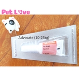 1 tuýp Advocate nhỏ gáy trị giun, ghẻ, ve rận, bọ chét (chó từ 10-25kg)