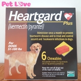 1 hộp Heartgard (6 viên) phòng trị giun tim, giun đũa, giun móc (chó từ 22,5 - 45 kg)