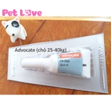 1 tuýp Advocate nhỏ gáy trị giun, ghẻ, ve rận, bọ chét (chó từ 25-40kg)