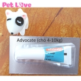 1 tuýp Advocate nhỏ gáy trị giun, ghẻ, ve rận, bọ chét (chó từ 4 - 10kg)