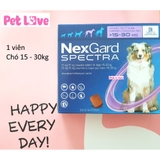 1 viên NexGard Spectra trị giun, ghẻ, viêm da, ve rận (chó 15 - 30kg)