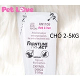 1 tuýp FRONTLINE TRIACT diệt ve rận, ruồi muỗi (chó từ 2 - 5kg)