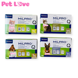 Hộp 4 viên Virbac Milpro xổ giun sán chó mèo (sản xuất tại Pháp)