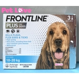 1 hộp Frontline Plus (3 tuýp) nhỏ gáy trị ve, rận, bọ chét (chó từ 10- 20kg)