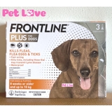 1 hộp Frontline Plus (3 tuýp) nhỏ gáy trị ve, rận, bọ chét (chó dưới 10kg)