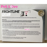 Frontline Plus nhỏ gáy diệt ve rận, bọ chét (chó 20 - 40kg, mẫu mới, 1 hộp x 3 tuýp)