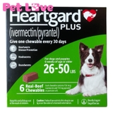 1 viên Heartgard phòng trị giun tim, giun đũa, giun móc (chó từ 11,5 - 22,5 kg)