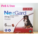 1 viên thuốc NexGard trị ghẻ, viêm da, ve rận (chó từ 25 - 50kg)