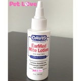 Kem vệ sinh tai cho chó mèo EarMed Mite Lotion (Davis, Mỹ)