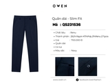 QUẦN TÂY KHAKI ĐEN RENU QS231536