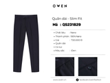 QUẦN TÂY ĐEN NANO GÂN QS231829