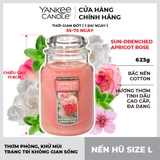 Nến thơm Yankee Candle, Nến hũ size L, Mùi Sun - Drenched Apricot Rose