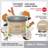 Nến thơm Yankee Candle, Nến ly tròn size S, Mùi Vanilla Crème Brulee