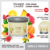 Nến thơm Yankee Candle, Nến ly tròn size S, Mùi Iced Berry Lemonade