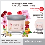 Nến thơm Yankee Candle, Nến ly tròn size S, Mùi Pink Cherry Vanilla