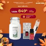 Mua nến hũ L được tặng 1 tinh dầu 4Home 10ml và 1 hộp diêm