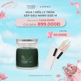 Mua 1 Nến ly tròn sáp đậu nành size M tặng 2 hộp diêm