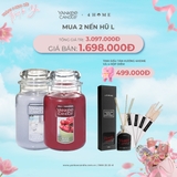Combo - Mua 2 nến hũ size L tặng 1 Tinh dầu tán hương 4Home và 4 hộp diêm