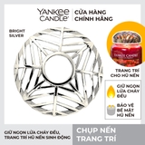 Chụp nến Yankee Candle, chụp nến trang trí, phụ kiện nến, mẫu Bright Silver