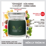 Nến thơm Yankee Candle, Nến ly tròn size M, Mùi Balsam & Cedar