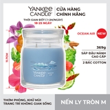 Nến thơm Yankee Candle, Nến ly tròn size M, Mùi Ocean Air