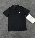 Áo polo Versace Đen logo mặt quỷ Vàng thêu ngực họa tiết Like Auth 1-1 on web