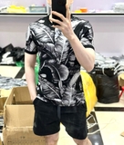 Áo phông T-shirt Dolce Gabbana họa tiết lá chuối Đen Trắng new 2024 Like Auth on web