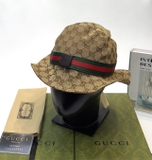 Mũ nồi, nón tai bèo Gucci họa tiết monogram kẻ Vải Xanh Đỏ tag da Like Auth fullbox