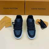 Giày sneaker Louis Vuitton Đen Xám họa tiết hoa vân Like Auth on web fullbox bill thẻ phụ kiện